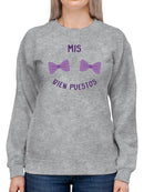 Well Placed Bows Sweatshirt -SmartPrintsInk Designs