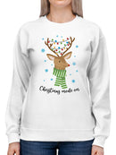 Christmas Mode On Sweatshirt -SmartPrintsInk Designs