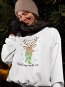 Christmas Mode On Sweatshirt -SmartPrintsInk Designs