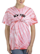 New York City Line Tie Dye Tee -SmartPrintsInk Designs