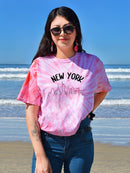New York City Line Tie Dye Tee -SmartPrintsInk Designs