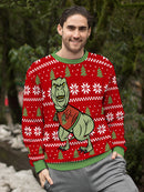 Ugly Sweater Dinosaur All-Over Sweatshirt -Smartprintsink Designs