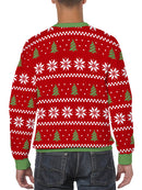 Ugly Sweater Dinosaur All-Over Sweatshirt -Smartprintsink Designs