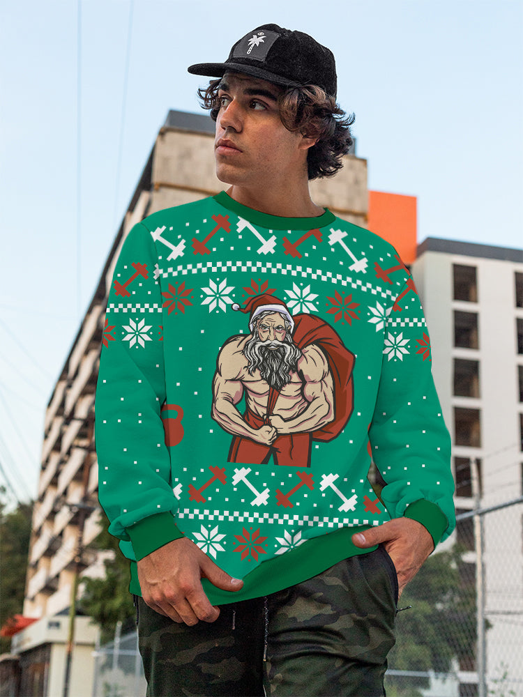 Ripped Santa All-Over Sweatshirt -Smartprintsink Designs