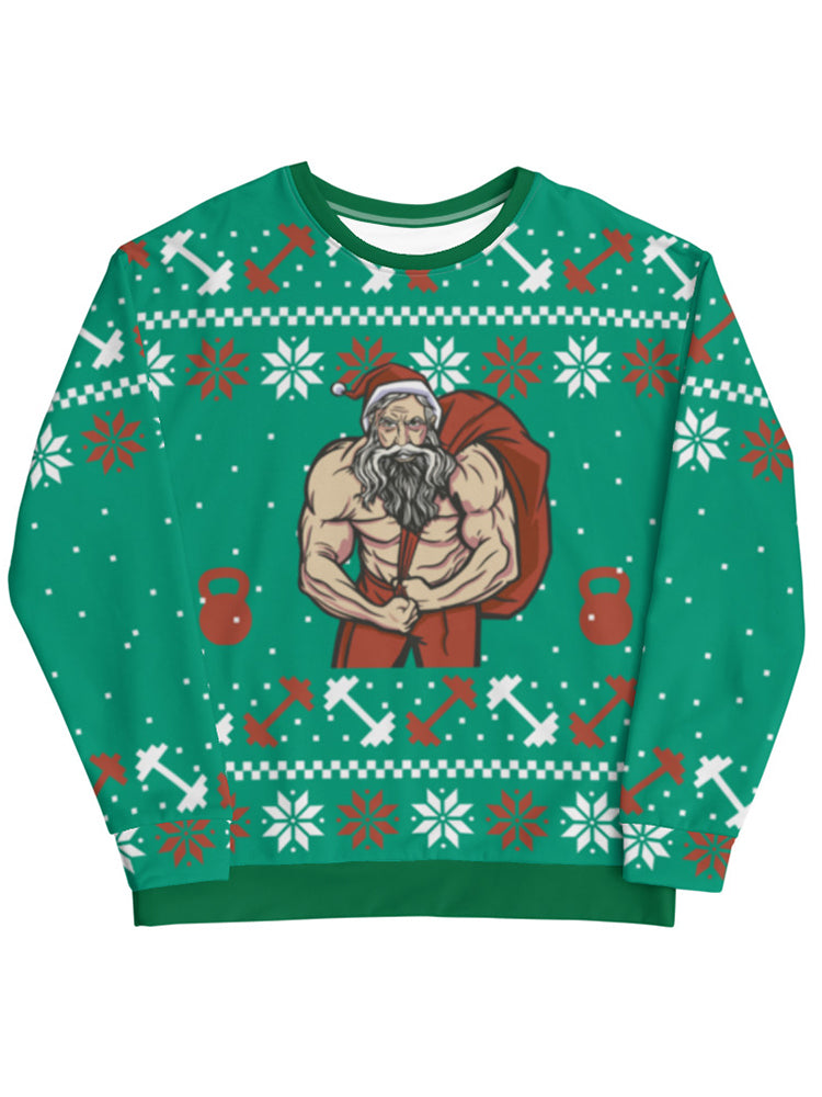 Ripped Santa All-Over Sweatshirt -Smartprintsink Designs