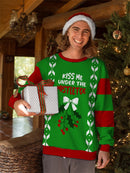Kiss Me Under The Mistletoe All-Over Sweatshirt -Smartprintsink Designs