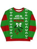 Kiss Me Under The Mistletoe All-Over Sweatshirt -Smartprintsink Designs
