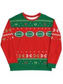 Christmas Football All-Over Sweatshirt -Smartprintsink Designs