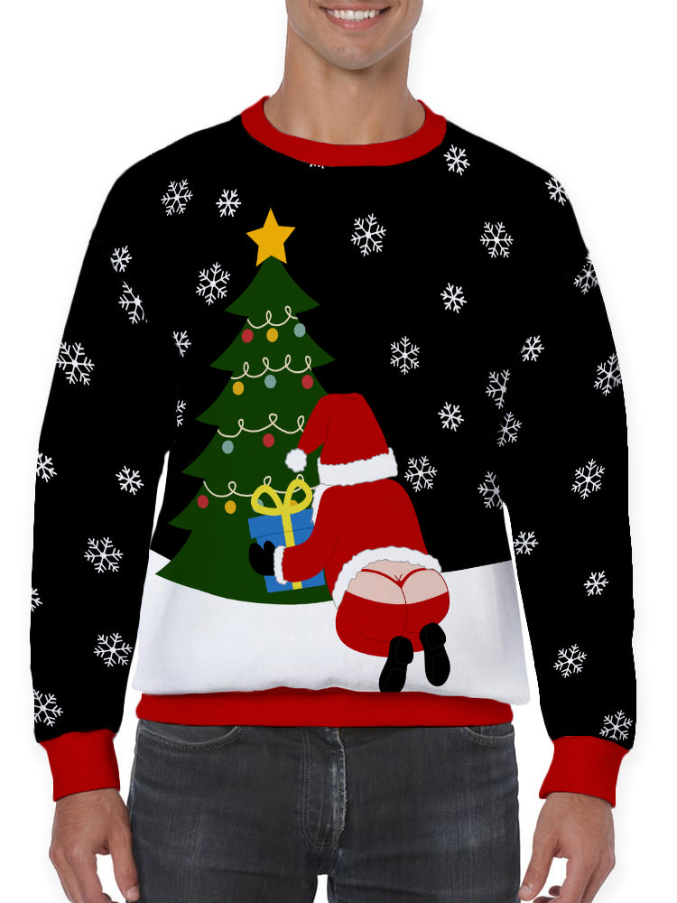 Naughty Santa Gift All-Over Sweatshirt -Smartprintsink Designs