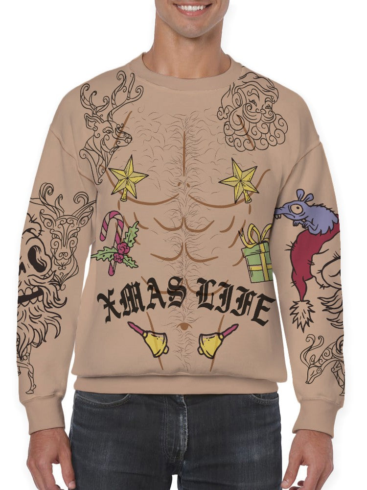 Xmas Life All-Over Sweatshirt -Smartprintsink Designs