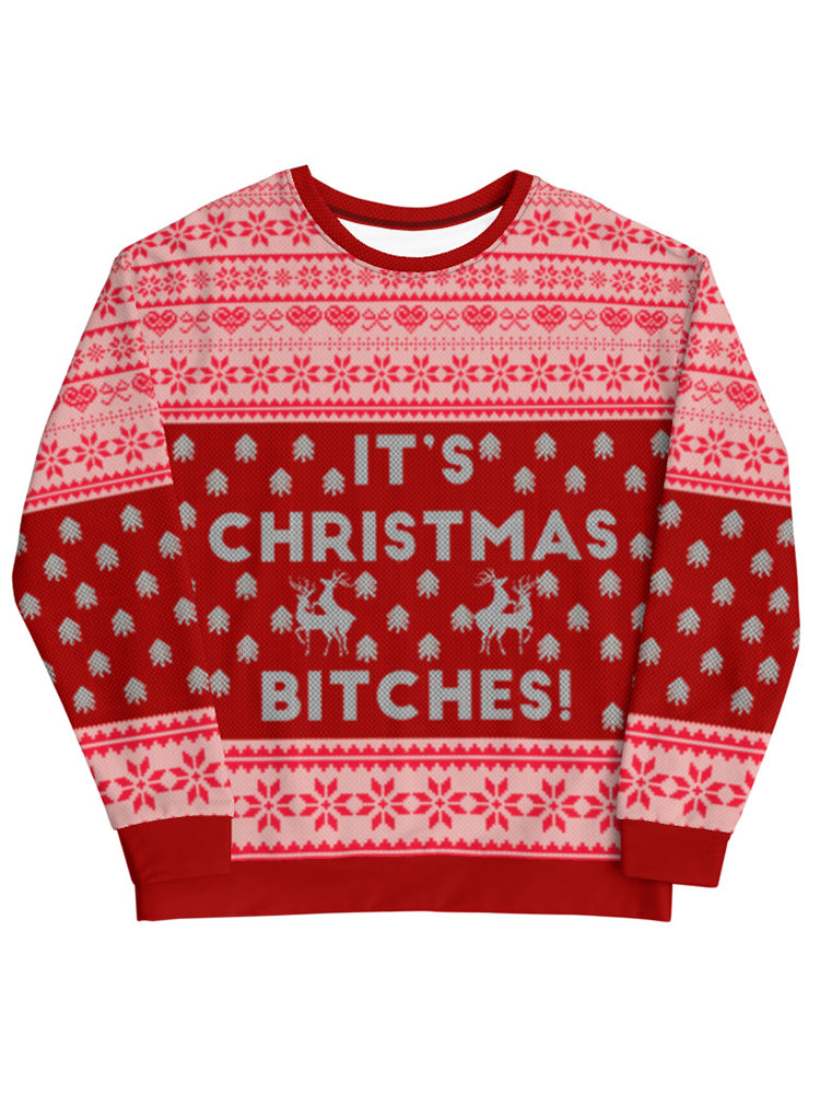 It's Christmas B******! All-Over Sweatshirt -Smartprintsink Designs