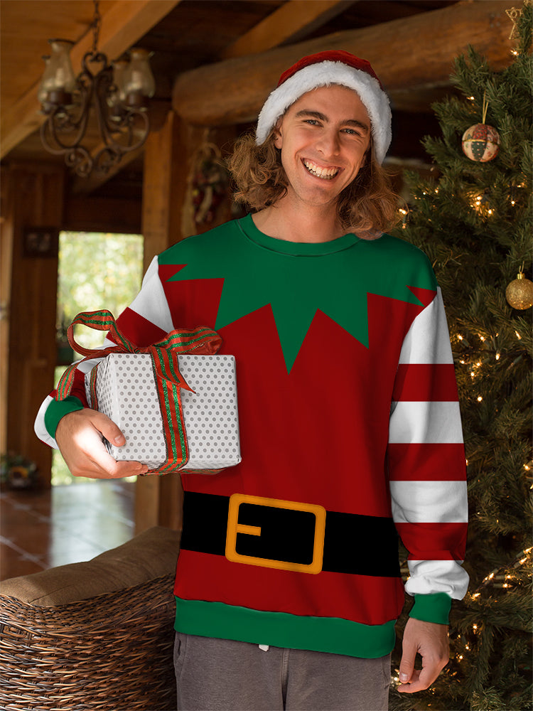 Christmas Elf All-Over Sweatshirt -Smartprintsink Designs