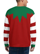 Christmas Elf All-Over Sweatshirt -Smartprintsink Designs