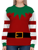 Christmas Elf All-Over Sweatshirt -Smartprintsink Designs
