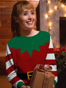 Christmas Elf All-Over Sweatshirt -Smartprintsink Designs