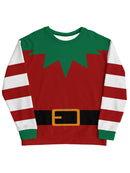 Christmas Elf All-Over Sweatshirt -Smartprintsink Designs