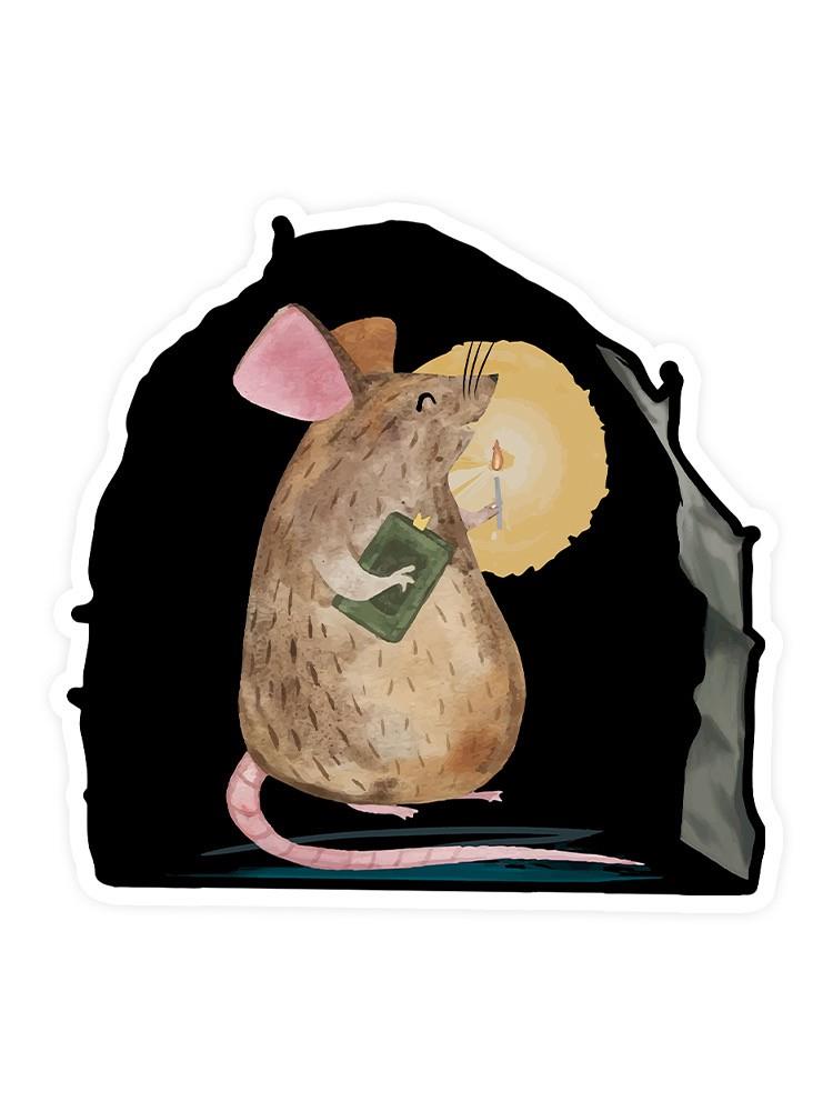 Mouse With A Candle Sticker -SmartPrintsInk Designs