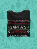 Santa's Coming! Sweatshirt -SmartPrintsInk Designs