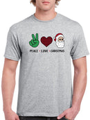 Peace Love And Christmas T-shirt -SmartPrintsInk Designs