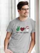 Peace Love And Christmas T-shirt -SmartPrintsInk Designs