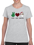 Peace Love And Christmas T-shirt -SmartPrintsInk Designs