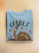 Gobble Gobble Turkey Sweatshirt -SmartPrintsInk Designs