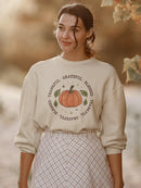 Grateful And Thankful Pumpkin Sweatshirt -SmartPrintsInk Designs