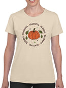 Grateful And Thankful Pumpkin T-shirt -SmartPrintsInk Designs