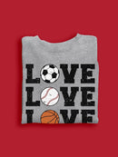 Sports Love Sweatshirt -SmartPrintsInk Designs