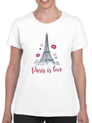 Paris Is Love T-shirt -SmartPrintsInk Designs