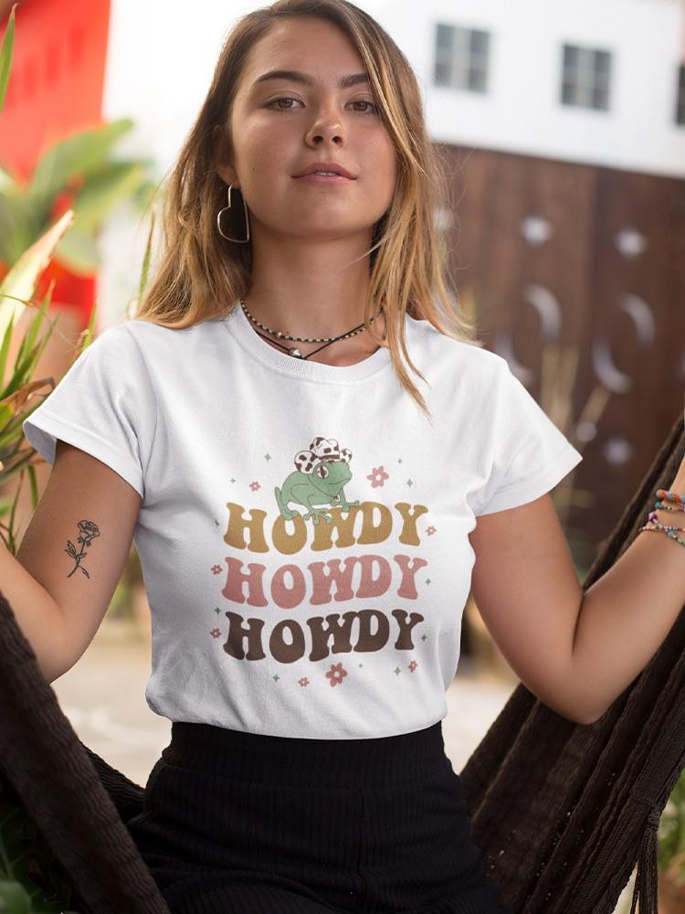 Howdy Frog T-shirt -SmartPrintsInk Designs