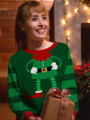 Elf Costume Full Print Sweatshirt -SmartPrintsInk Designs