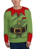 Elf Helper Costume Full Print Sweatshirt -SmartPrintsInk Designs