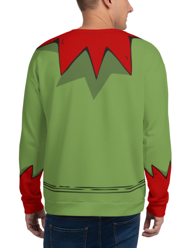 Elf Helper Costume Full Print Sweatshirt -SmartPrintsInk Designs