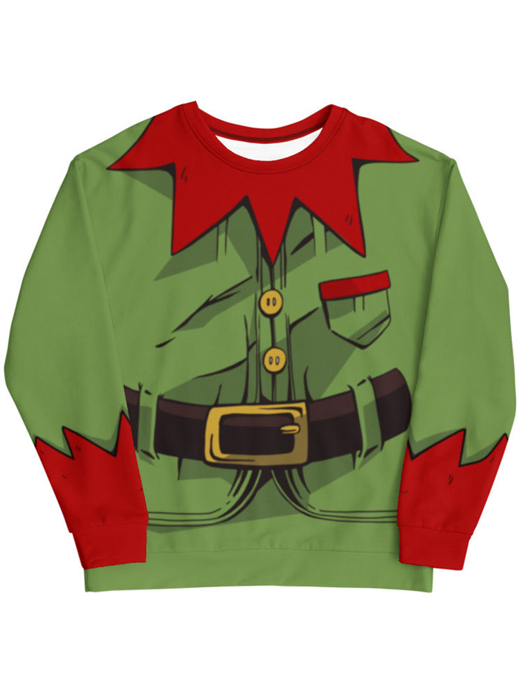 Elf Helper Costume Full Print Sweatshirt -SmartPrintsInk Designs