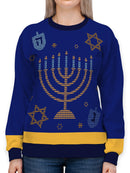 Menorah Full Print Sweatshirt -SmartPrintsInk Designs