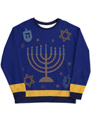 Menorah Full Print Sweatshirt -SmartPrintsInk Designs