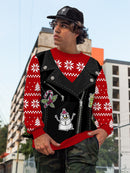 Biker Christmas Full Print Sweatshirt -SmartPrintsInk Designs