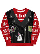 Biker Christmas Full Print Sweatshirt -SmartPrintsInk Designs
