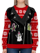 Biker Christmas Full Print Sweatshirt -SmartPrintsInk Designs