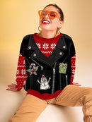 Biker Christmas Full Print Sweatshirt -SmartPrintsInk Designs