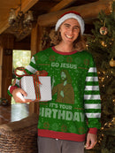 It's Your Birthday Jesus Full Print Sweatshirt -SmartPrintsInk Designs