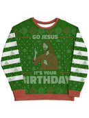 It's Your Birthday Jesus Full Print Sweatshirt -SmartPrintsInk Designs