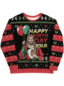 Happy B. Day Jesus Full Print Sweatshirt -SmartPrintsInk Designs