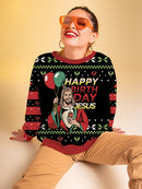 Happy B. Day Jesus Full Print Sweatshirt -SmartPrintsInk Designs