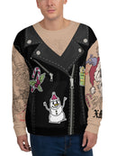 Christmas Biker Full Print Sweatshirt -SmartPrintsInk Designs