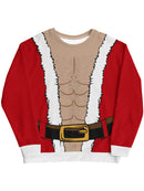 Muscular Santa Full Print Sweatshirt -SmartPrintsInk Designs