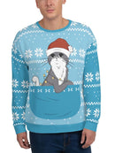 Cat In A Big Pocket Full Print Sweatshirt -SmartPrintsInk Designs