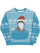 Cat In A Big Pocket Full Print Sweatshirt -SmartPrintsInk Designs