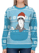 Cat In A Big Pocket Full Print Sweatshirt -SmartPrintsInk Designs